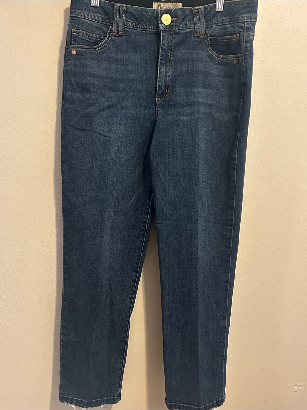 Democracy Ab Solution Jeans Womens 12 Dark Wash Slim Straight Stretch B298KECRXX